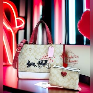 COACH DEMPSEY LUNAR NEW YEAR CARRYALL & HEART WRISTLET SET